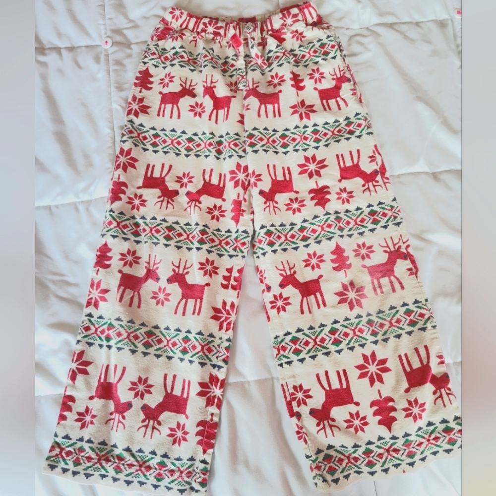 Hanna Andersson dear deer long pajamas pj pants size 110 5 5t